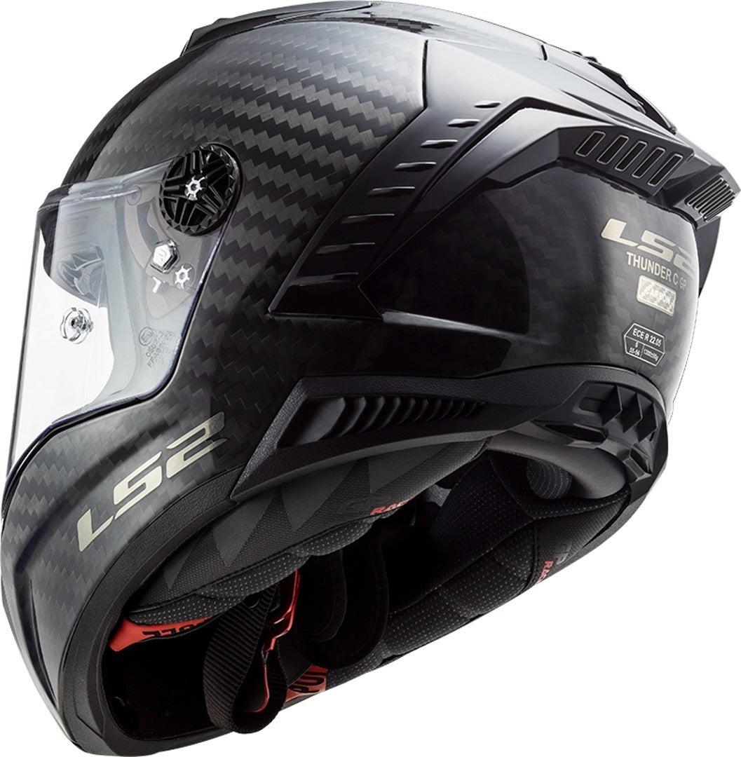 LS2 FF805 THUNDER Carbon GP Racing Solid Gloss Helmet (FIM Certified ...