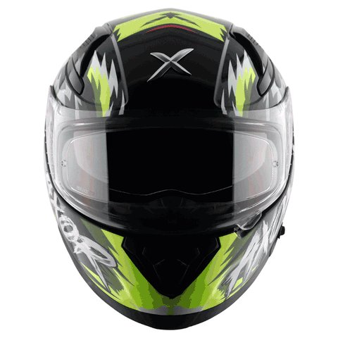 AXOR Apex Falcon Gloss Black Neon Yellow Helmet