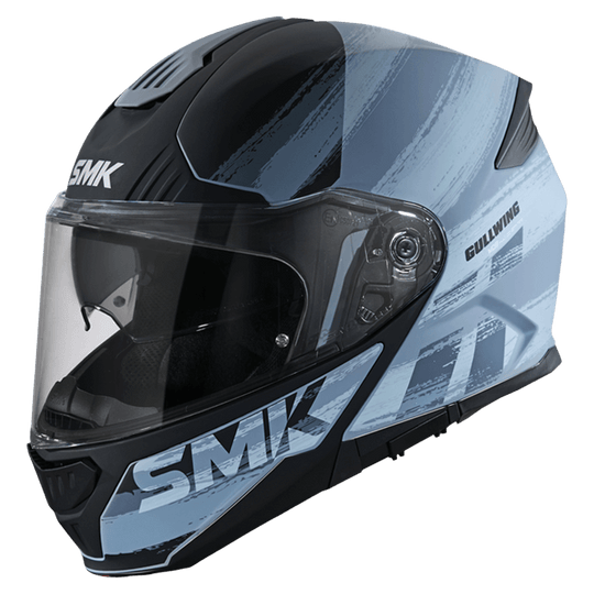 SMK Gullwing Tourleader Grey Black Gloss (GL626) Helmet