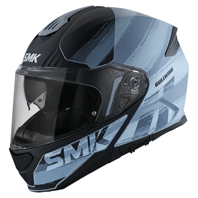 SMK Gullwing Tourleader Grey Black Matt (MA626) Helmet