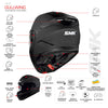 SMK Gullwing Tourleader Grey Black Gloss (GL626) Helmet