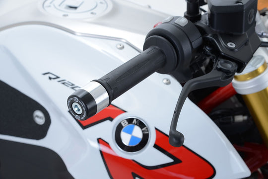R&G Bar End Sliders for the BMW R1200R '15, R1250 R '19, F750GS '18 & F900 R '20 (BE0099BK)