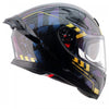 AXOR Apex Carbon Big Checks Gloss Neon Yellow Helmet
