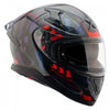 AXOR Apex Carbon Small Checks Gloss Red Helmet