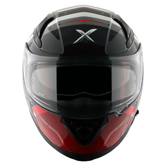 AXOR Apex Hex 2 Gloss Cool Grey Red Helmet