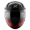AXOR Apex Hex 2 Gloss Cool Grey Red Helmet