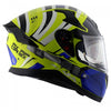 AXOR Apex Hex 2 Gloss Neon Yellow Blue Helmet