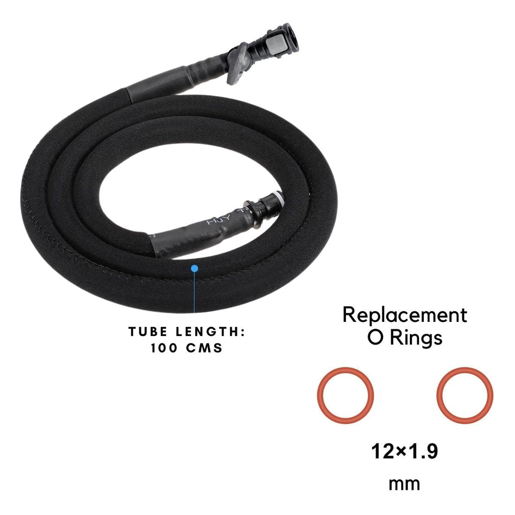 MOTOTECH Replacement Quick Connector TPU Tube with Neoprene Cover + O Rings for Hydration Reservoir
