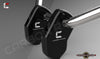 Carbon Racing Angled Aluminum Handlebar Risers for Interceptor 650 (Matt Black)