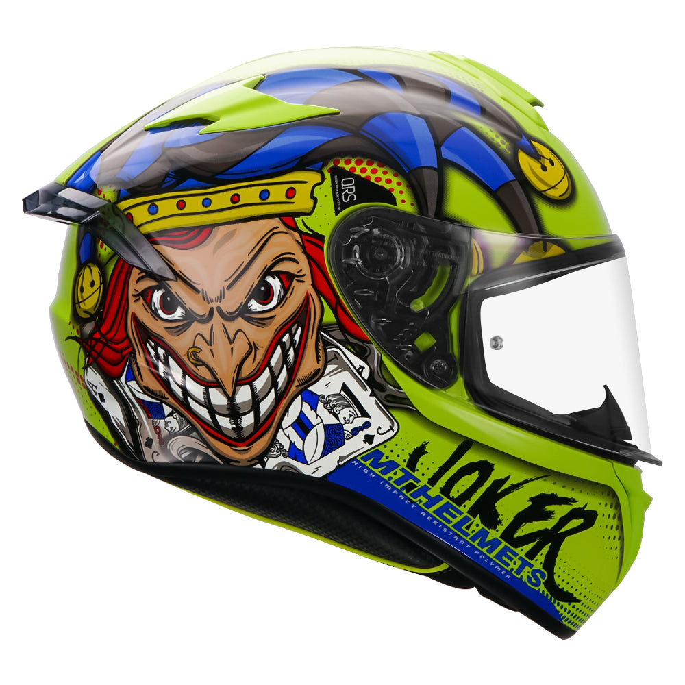 MT Targo Pro Joker Fluro Yellow Helmet