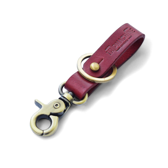 Trip Machine Key Fob Cherry Red with Antique Gold