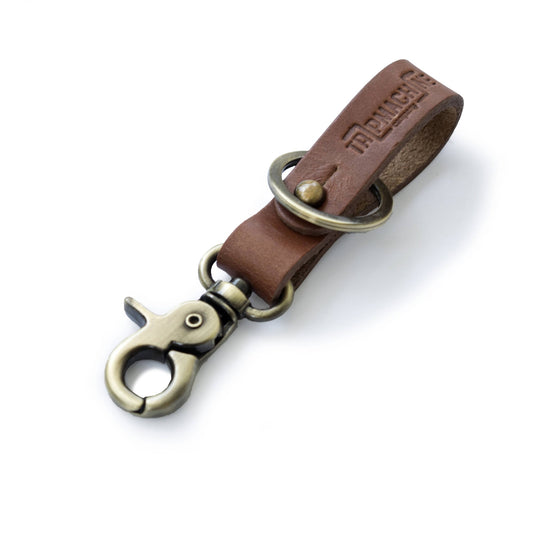 Trip Machine Key Fob Vintage Tan with Antique Gold