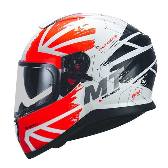 MT THUNDER 3 SV Kuffner Gloss Fluro Orange Helmet