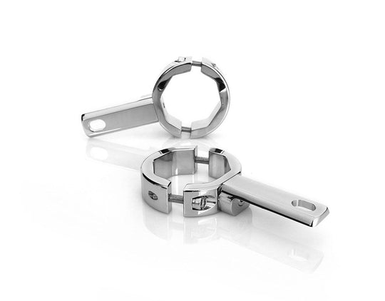 DENALI Auxiliary Light Mounts for Forks 39-49mm (Chrome) (LAH.00.10600.C)