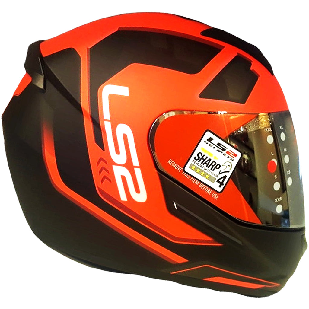 LS2 FF352 IRON FACE Matt Black Red Helmet