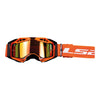 LS2 AURA PRO Offroad Goggles with Rose Golden Iridium Visor (Black Hi Viz Orange)