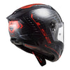 LS2 FF805 THUNDER Carbon Sputnik Gloss Metal Red Helmet