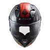 LS2 FF805 THUNDER Carbon Sputnik Gloss Metal Red Helmet