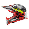 LS2 MX437 FAST Evo Crusher Gloss Black Red Helmet