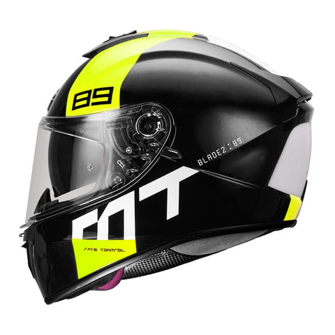 mt blade helmet india MT Blade 2 SV 89 Gloss Pearl Fluro Yellow Helmet– Moto Central