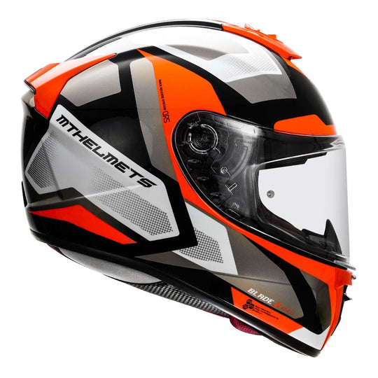 MT Blade 2 SV Finish Line Gloss fluro Red Helmet