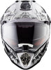 LS2 MX436 Pioneer Evo Chaos Matt White Black Helmet