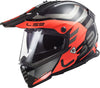 LS2 MX436 Pioneer Evo Adventurer Matt Black Orange Helmet