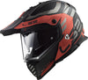 LS2 MX436 Pioneer Evo Adventurer Matt Black Red Helmet