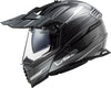LS2 MX436 Pioneer Evo Knight Gloss Titanium White Helmet