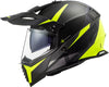 LS2 MX436 Pioneer Evo Router Gloss Black Hi Viz Yellow Helmet