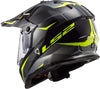 LS2 MX 436 Pioneer Ring Matt Black Titanium Hi Viz Yellow Helmet, Full Face Helmets, LS2 Helmets, Moto Central