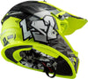 LS2 MX437 Fast Evo Crusher Gloss Black Hi Viz Yellow Helmet