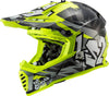 LS2 MX437 Fast Evo Crusher Gloss Black Hi Viz Yellow Helmet