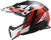 LS2 MX437 Fast Evo Strike Gloss Black White Red Helmet