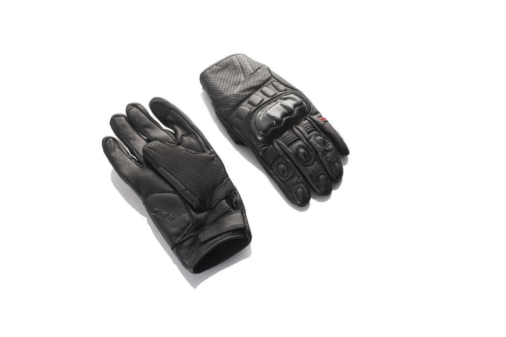 LS2 Semi Gauntlet Leather Gloves with Carbon Fiber LS2-17