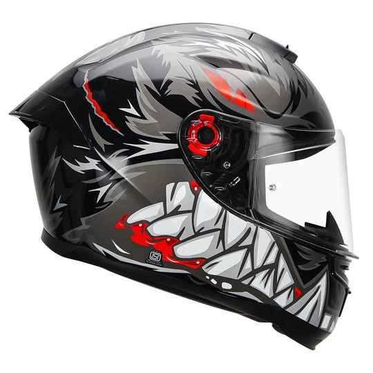 MT Hummer Lycan Gloss Black Helmet