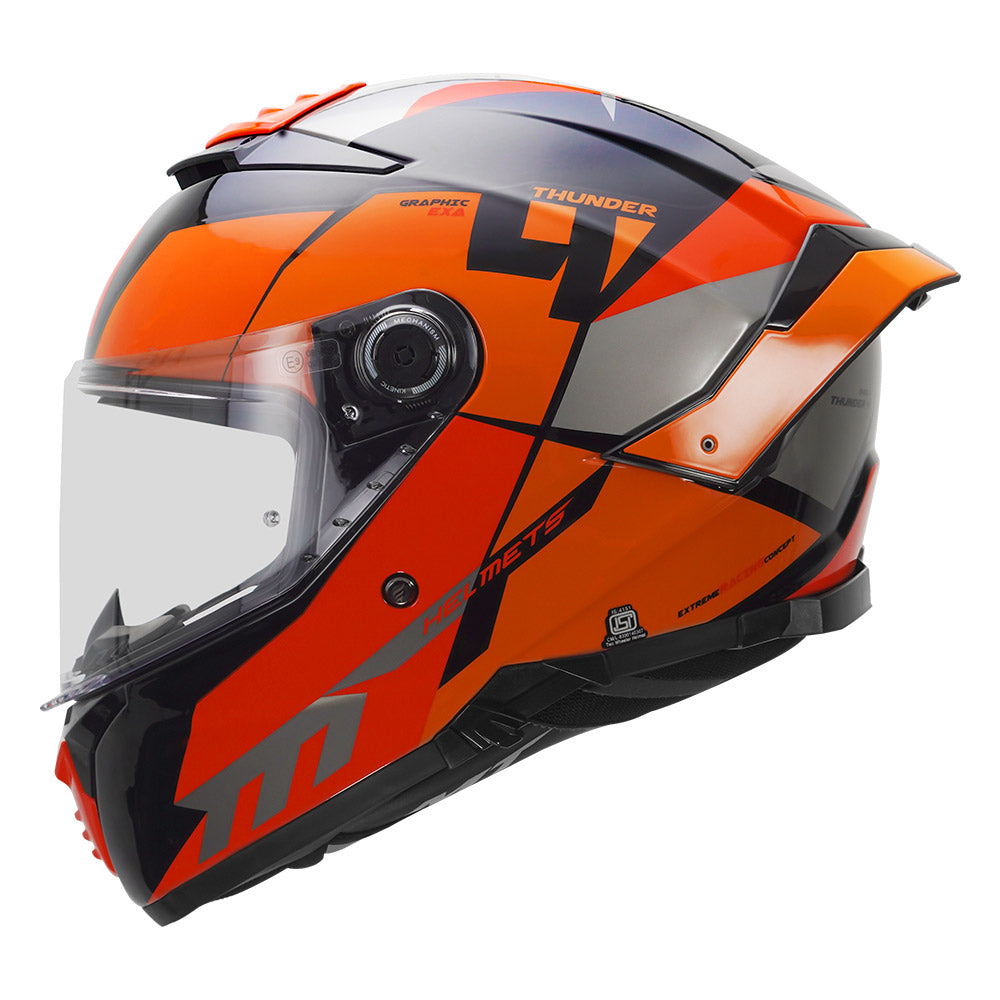 MT Thunder 4 SV Exa Gloss Orange Helmet
