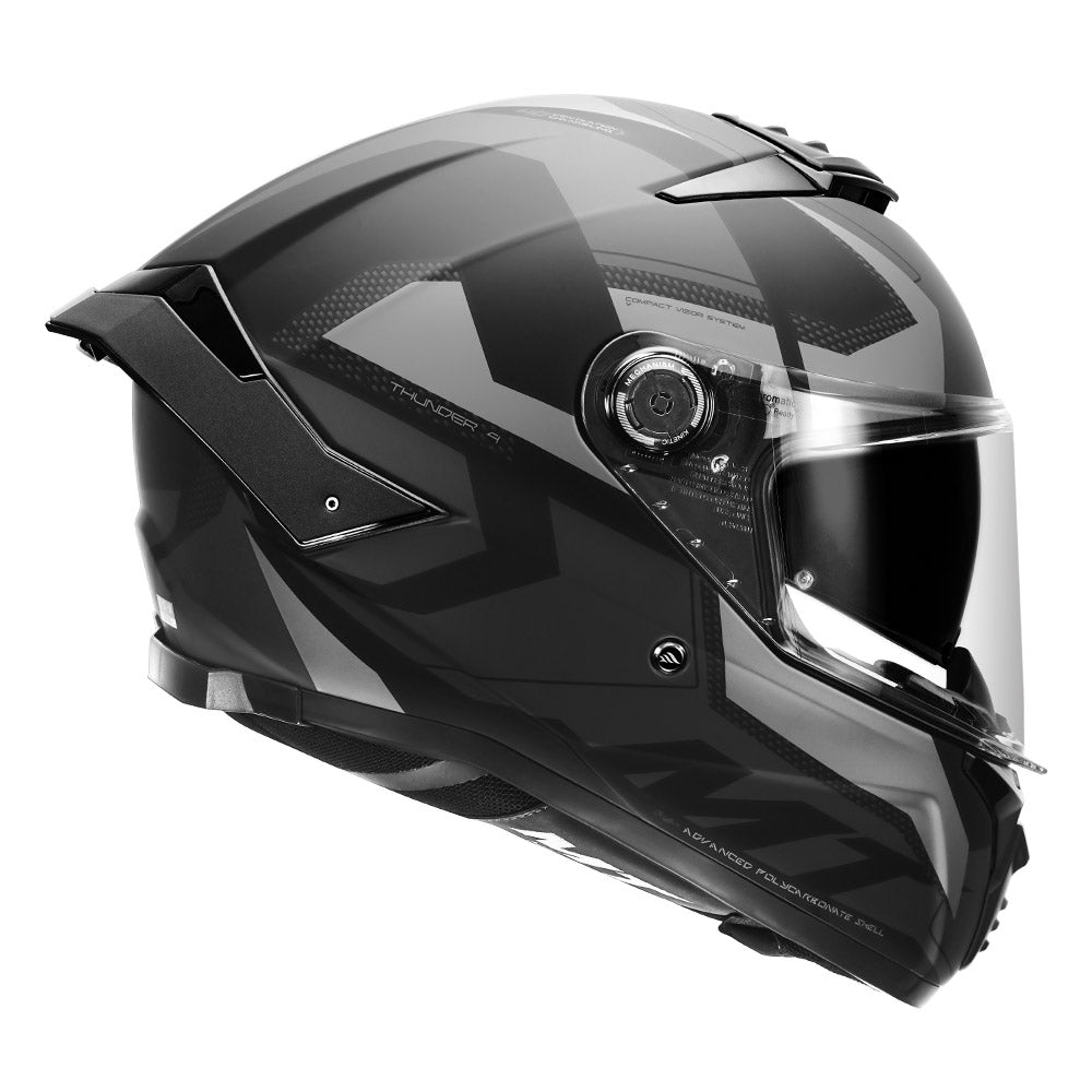 helmets india mt MT Thunder 4 SV Valiant Matt Grey Helmet– Moto Central