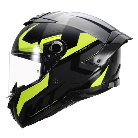 MT Thunder 4 SV Valiant Gloss Fluro Yellow Helmet