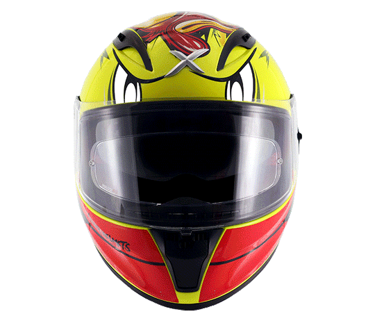 AXOR STREET Racing Duck Yellow Red Helmet