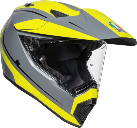 AGV AX9 Pacific Matt Grey Fluro Yellow Black Helmet