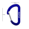 QUIPCO Matt Carbon Accessory Carabiner 7 cms (Blue)