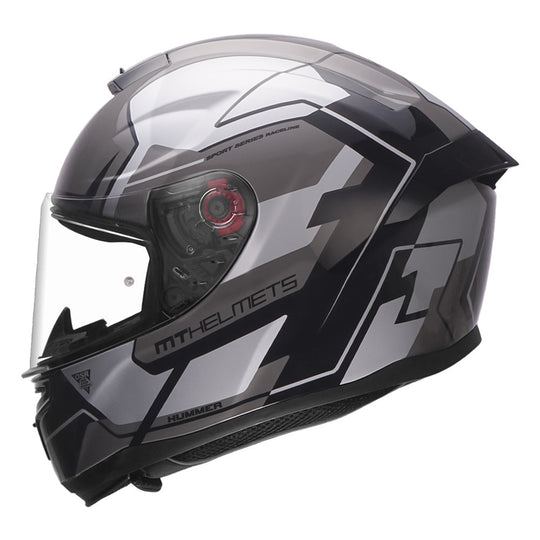 MT Hummer Quality Gloss Grey Helmet