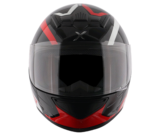AXOR RAGE RTR Gloss Black Red Helmet