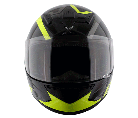 AXOR RAGE RTR Gloss Black Neon Yellow Helmet