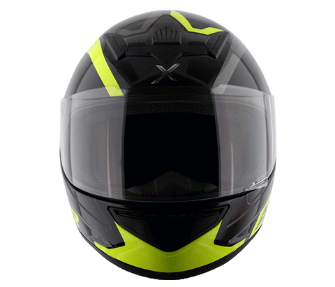 AXOR RAGE RTR Matt Black Neon Yellow Helmet