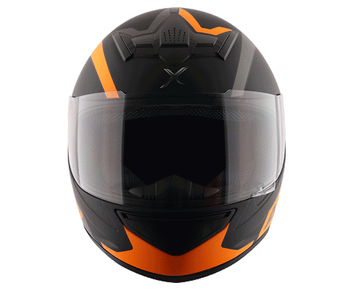AXOR RAGE RTR Gloss Black Orange Helmet