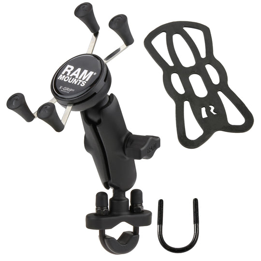 RAM Mounts Handlebar U Bolt Mount with Universal RAM X Grip Cell / iPhone Cradle (RAM-B-149Z-UN7U)