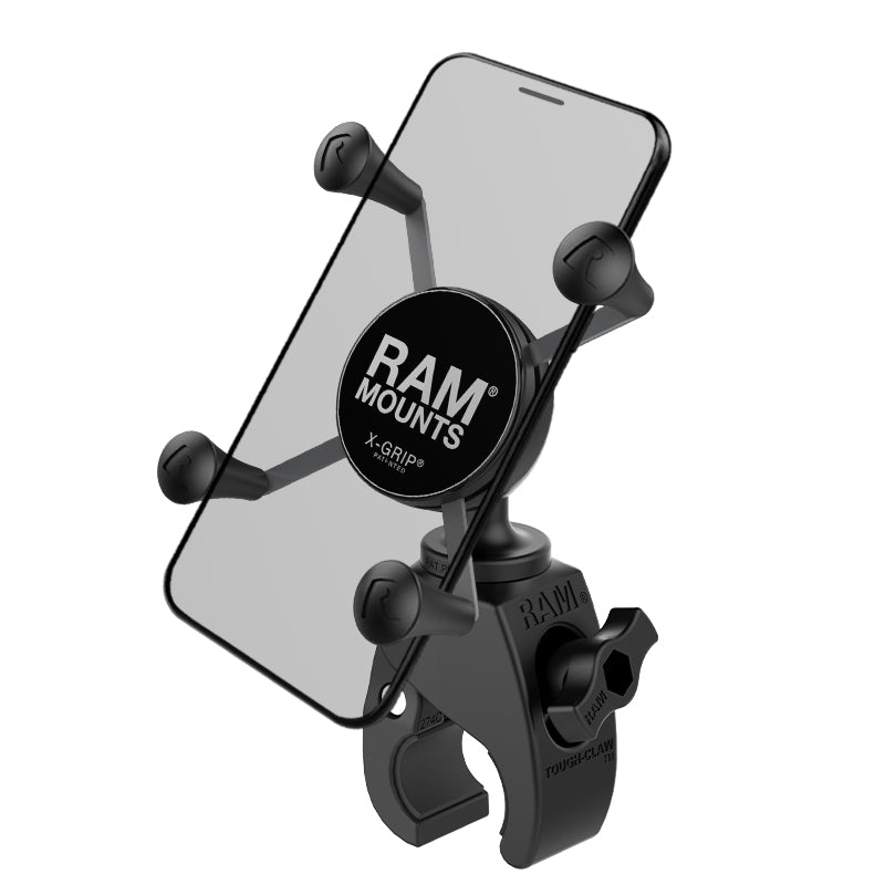 RAM Mounts Tough Claw Mount with Universal RAM X Grip Phone Cradle