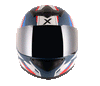 AXOR Rage Rash White Lagoon Blue Helmet, Full Face Helmets, AXOR, Moto Central